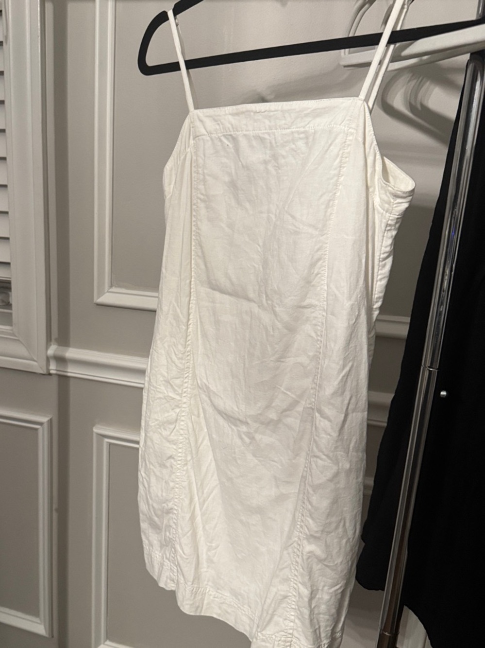 Madewell White Spaghetti Strap Mini Dress